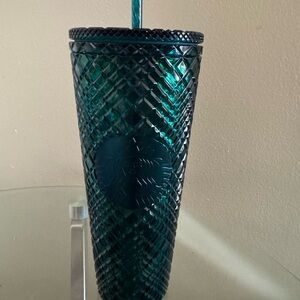 Starbucks Teal Tumbler with Straw